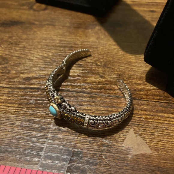 Barbara Bixby sterling silver & 18k gold gemstone cuff - Picture 10 of 12